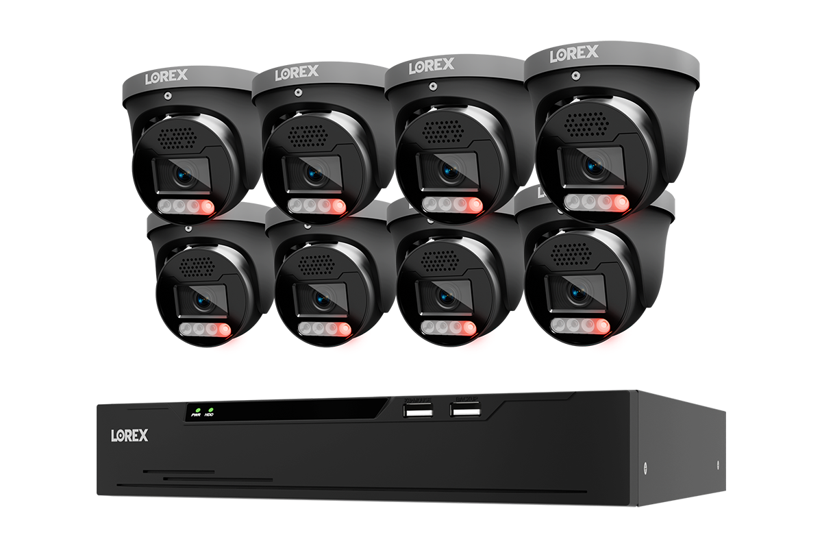 Lorex X Series NVR system with eight X5 turret cameras