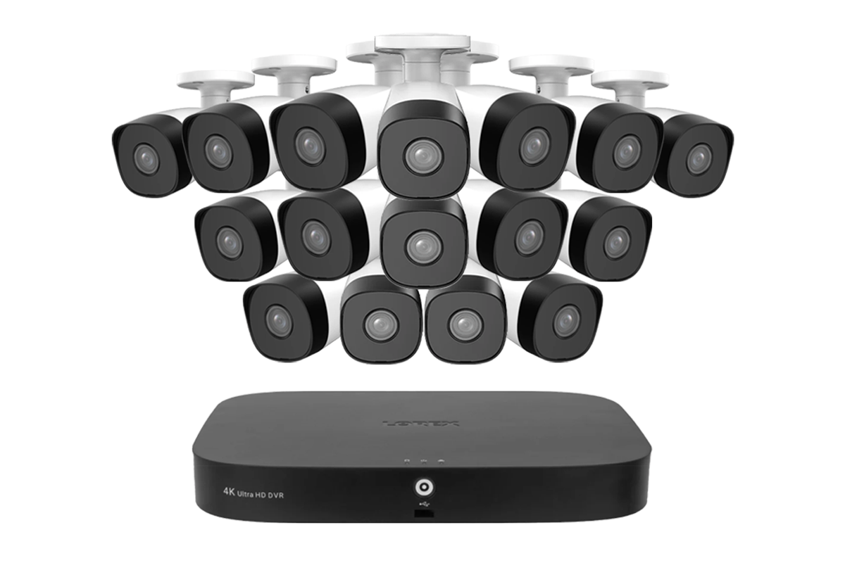 Lorex 4K 20-Ch DVR System, 1080p analog cameras