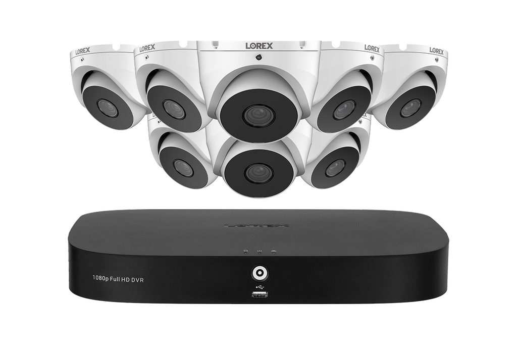 Lorex 1080p 8-Ch DVR System, 1080p turret cameras