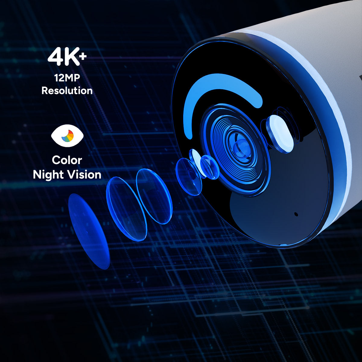 Lorex 4K+ 16-Ch NVR System, lighting bullet cameras – view 4