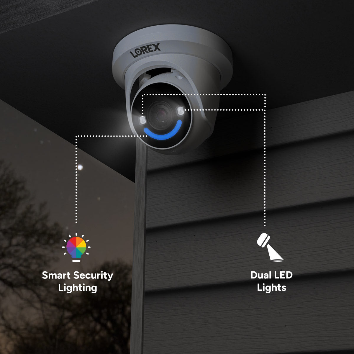 Lorex Classic 4K+ PoE AI Turret Camera with Person & Vehicle Detection