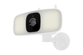 Lorex Connect 2K floodlight security camera with app controlled horizontal pan mounted on wall