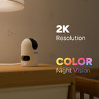 Lorex indoor camera displayed with bold 2K Resolution text and Color Night Vision graphic
