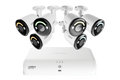 Lorex 4K+ 16-Ch NVR System, lighting bullet cameras