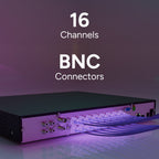 Lorex Connect T Series 16-channel wired DVR with BNC connectors and cables