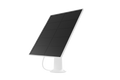 Solar panel on a white stand designed for Lorex battery-operated cameras.