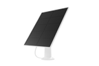 Solar panel on a white stand designed for Lorex battery-operated cameras.