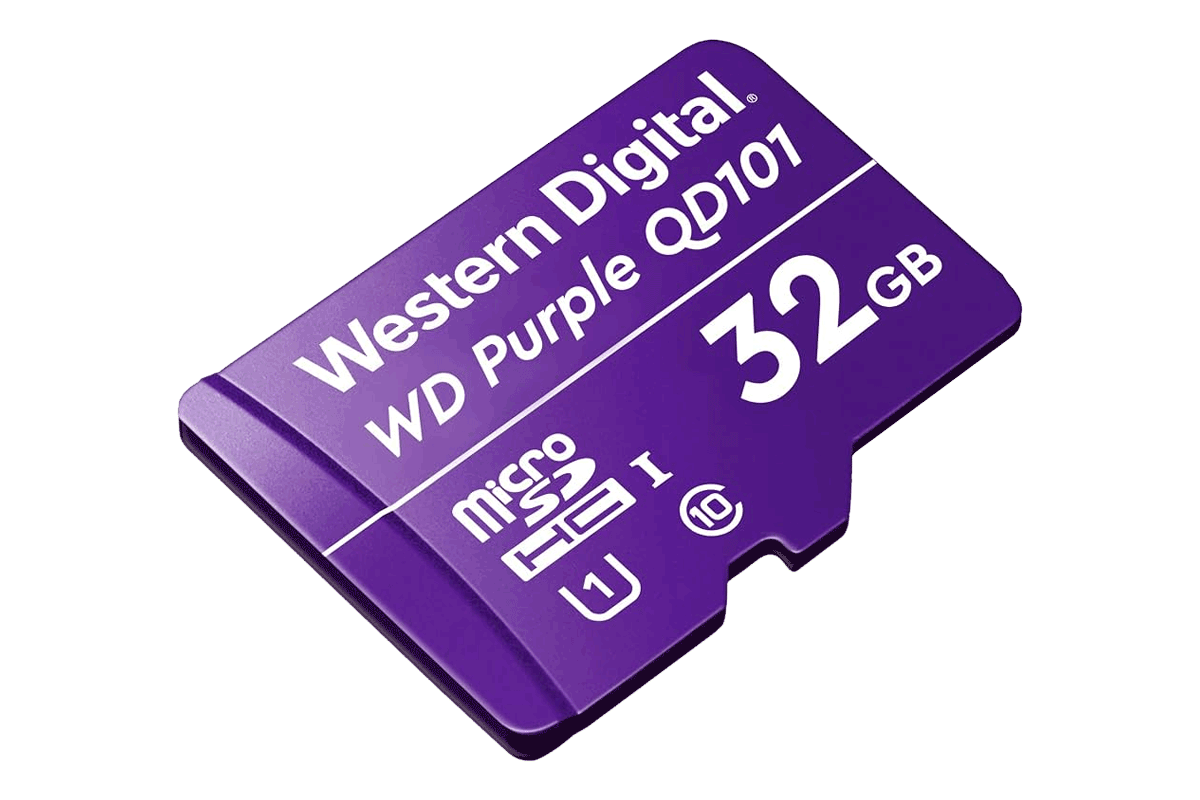 32GB Western Digital Purple surveillance microSD card