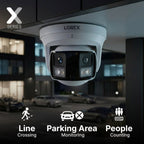 Lorex X Series 8-channel NVR system with X3 dual-lens turret camera