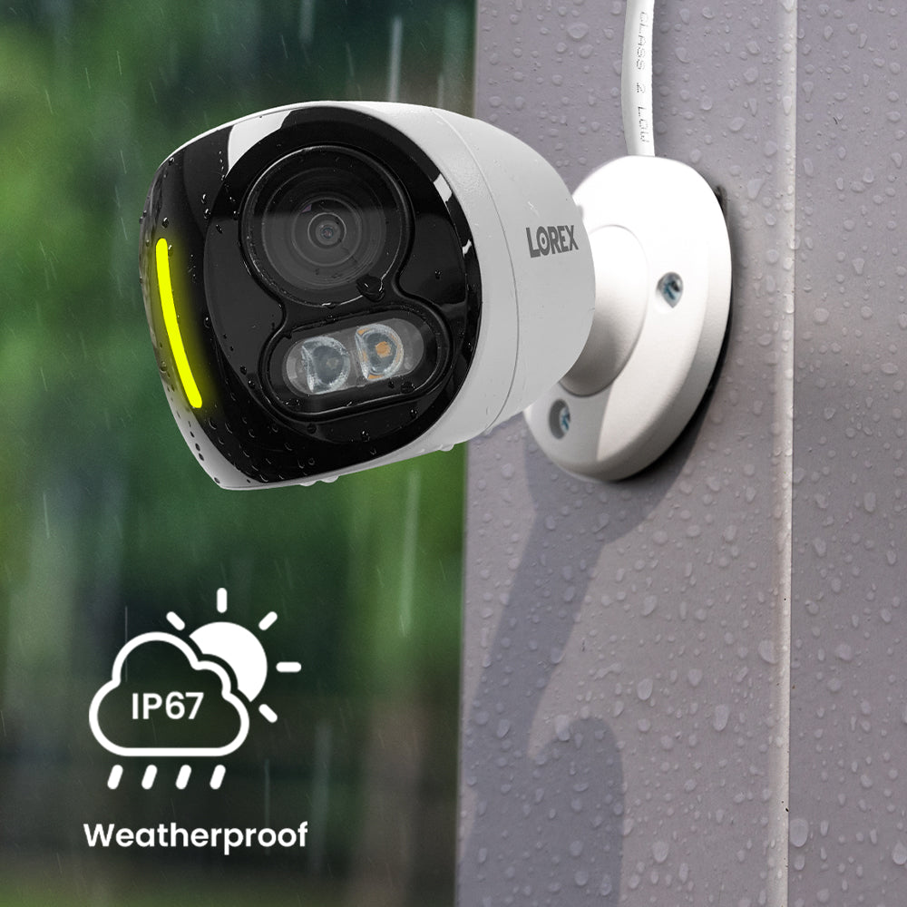 Lorex H20 4K IP Wired Dual Lens Security Camera with Smart Security Lighting and Smart Motion Detection