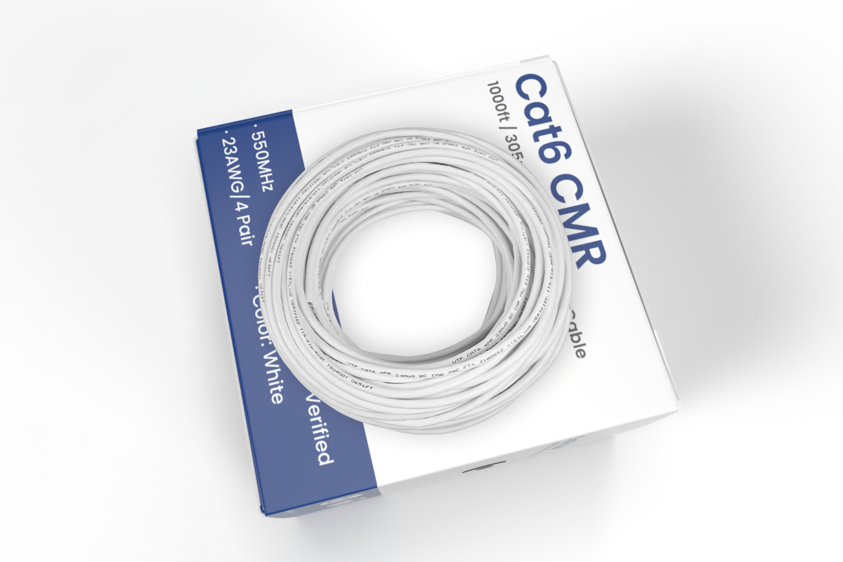 1,000ft Bulk Cat6 UTP Ethernet Cable, 23AWG CMR/FT4 for IP connectivity (FREE Shipping) – view 2