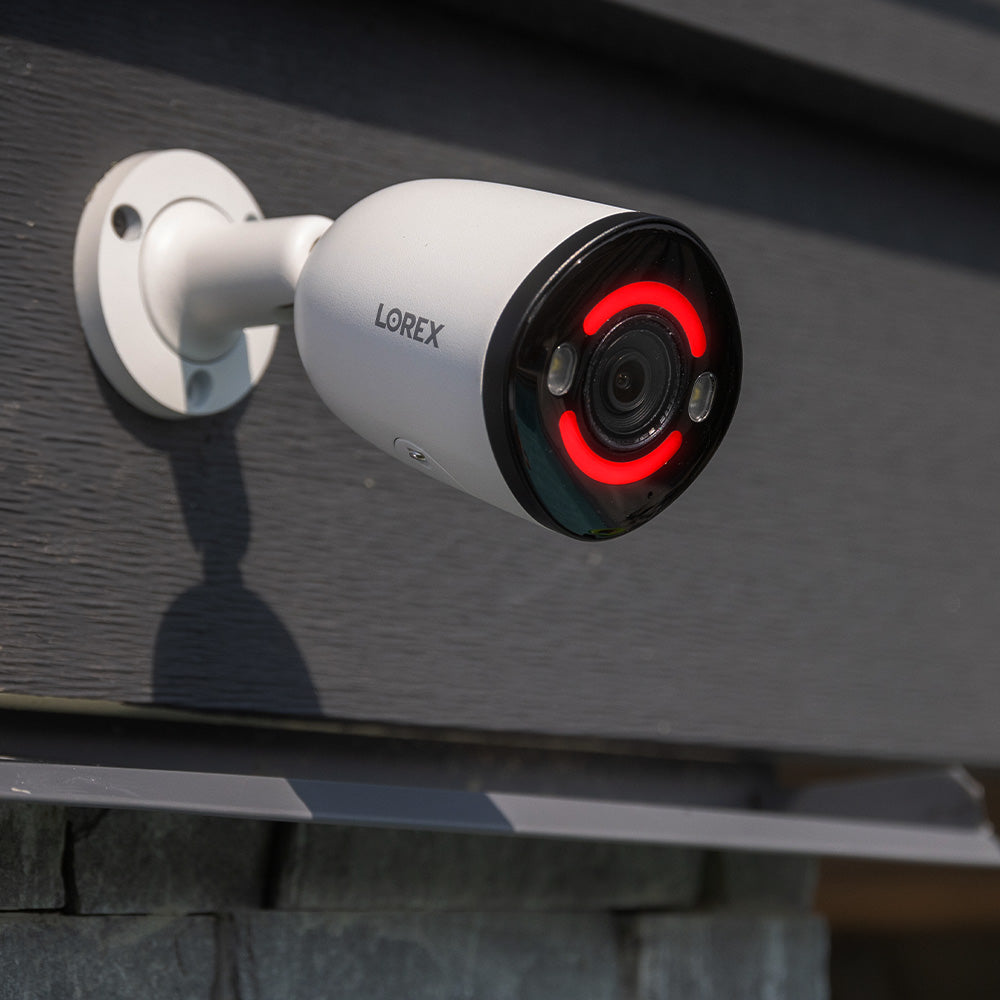 Lorex H30 4K+ 12MP IP Wired Bullet Security Camera with Smart Security Lighting