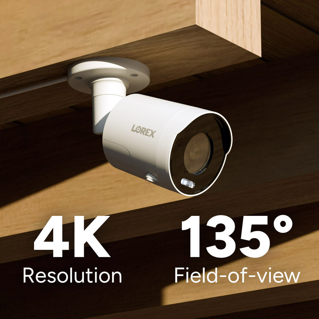 Lorex Connect 4K 8 camera capable 1TB wired NVR system with 4K IP bullet security cameras, gallery image 4