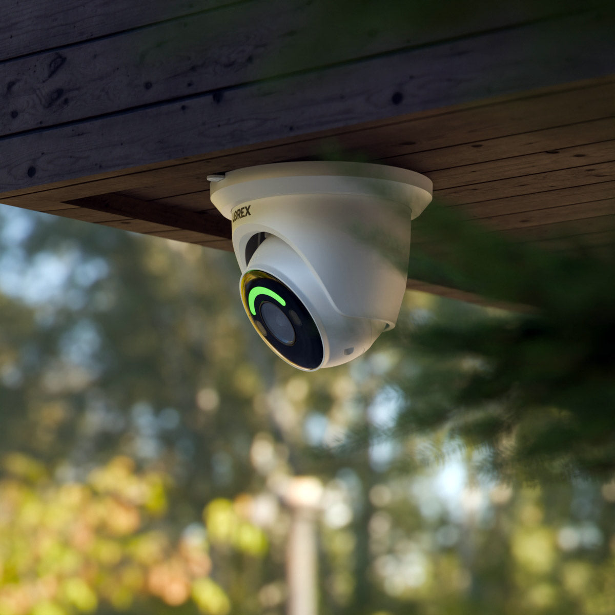 Lorex H12 4K IP Wired Turret Security Camera with Smart Security Lighting and Smart Motion Detection