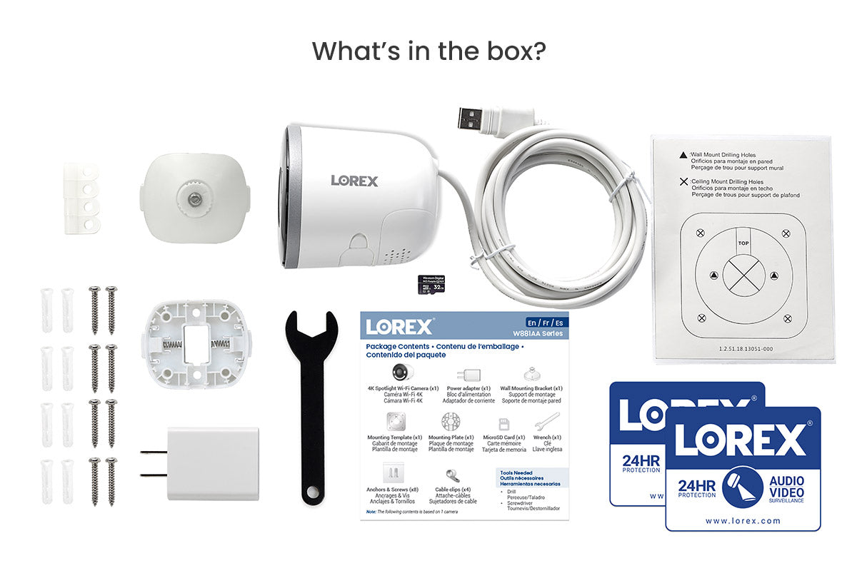 Lorex 4K Spotlight Indoor/Outdoor Wi-Fi 6 Camera (32GB) – view 3
