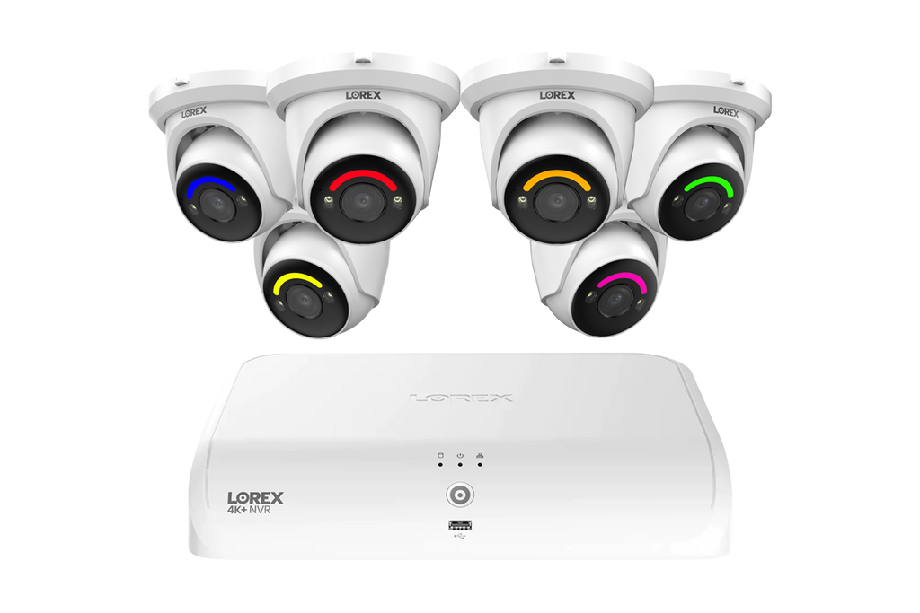 Lorex 4K+ 16-Ch NVR System, H12 turret cameras