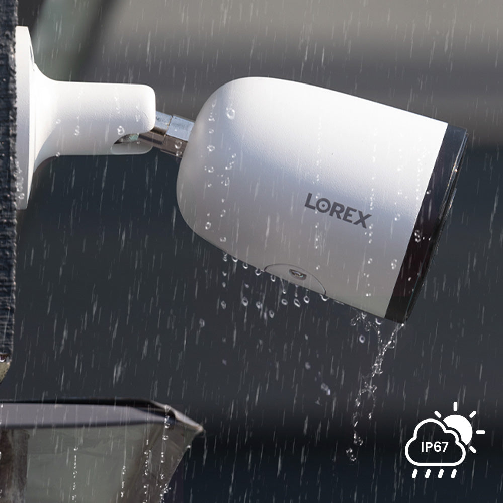 Lorex H30 4K+ 12MP IP Wired Bullet Security Camera with Smart Security Lighting