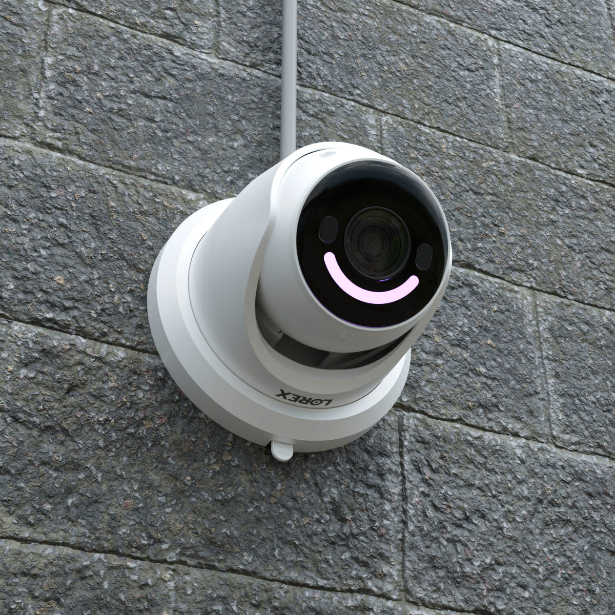Lorex H12 4K IP Wired Turret Security Camera with Smart Security Lighting and Smart Motion Detection