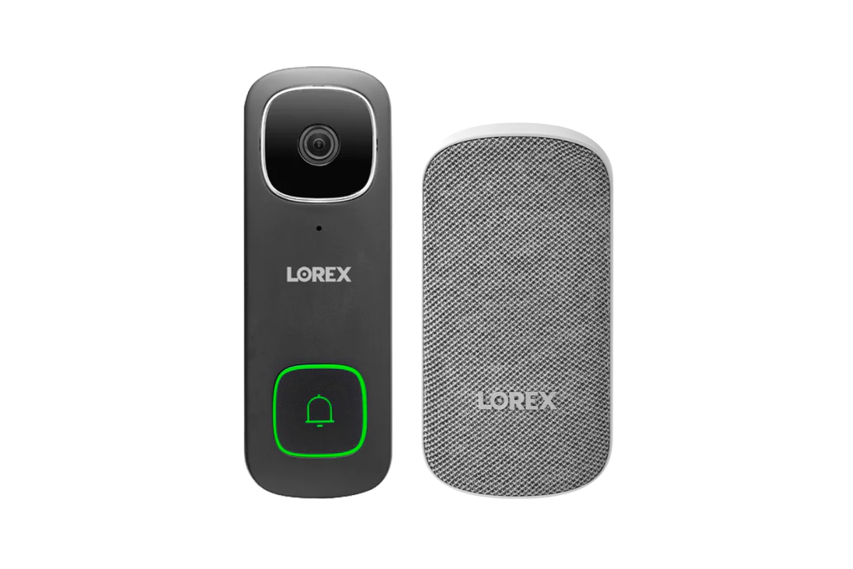 Lorex 2K Wi-Fi Wired Video Doorbell with Chime Kit (32GB)