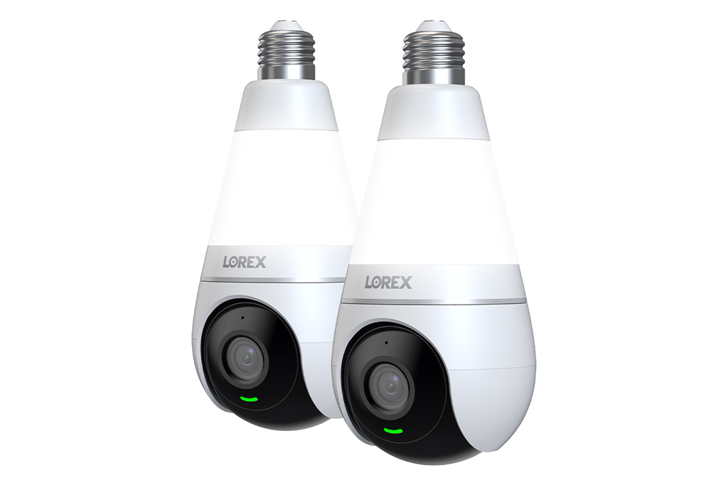 Lorex 2K Wi-Fi Smart Lightbulb Camera, 2-Pack