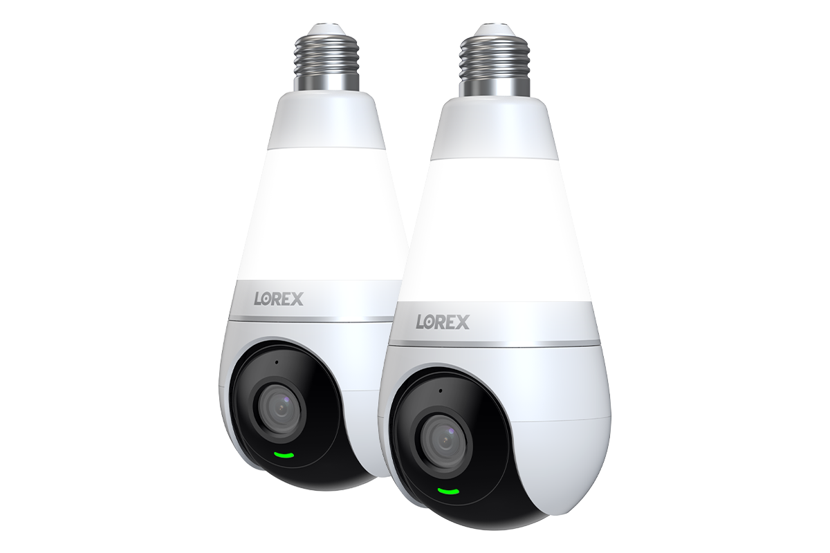 Lorex 2K Wi-Fi Smart Lightbulb Camera, 2-Pack