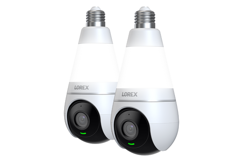Lorex 2K Wi-Fi Smart Lightbulb Camera, 2-Pack