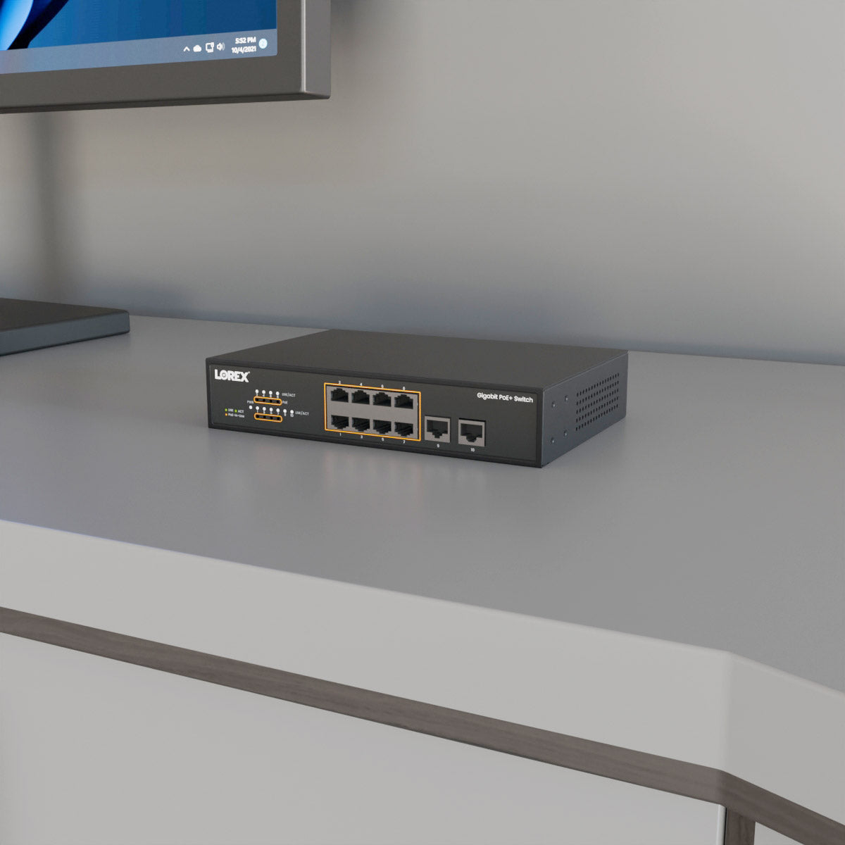 Lorex 8-Port Ethernet Gigabit Ethernet PoE+ Unmanaged Switch with 120W PoE Budget – view 4