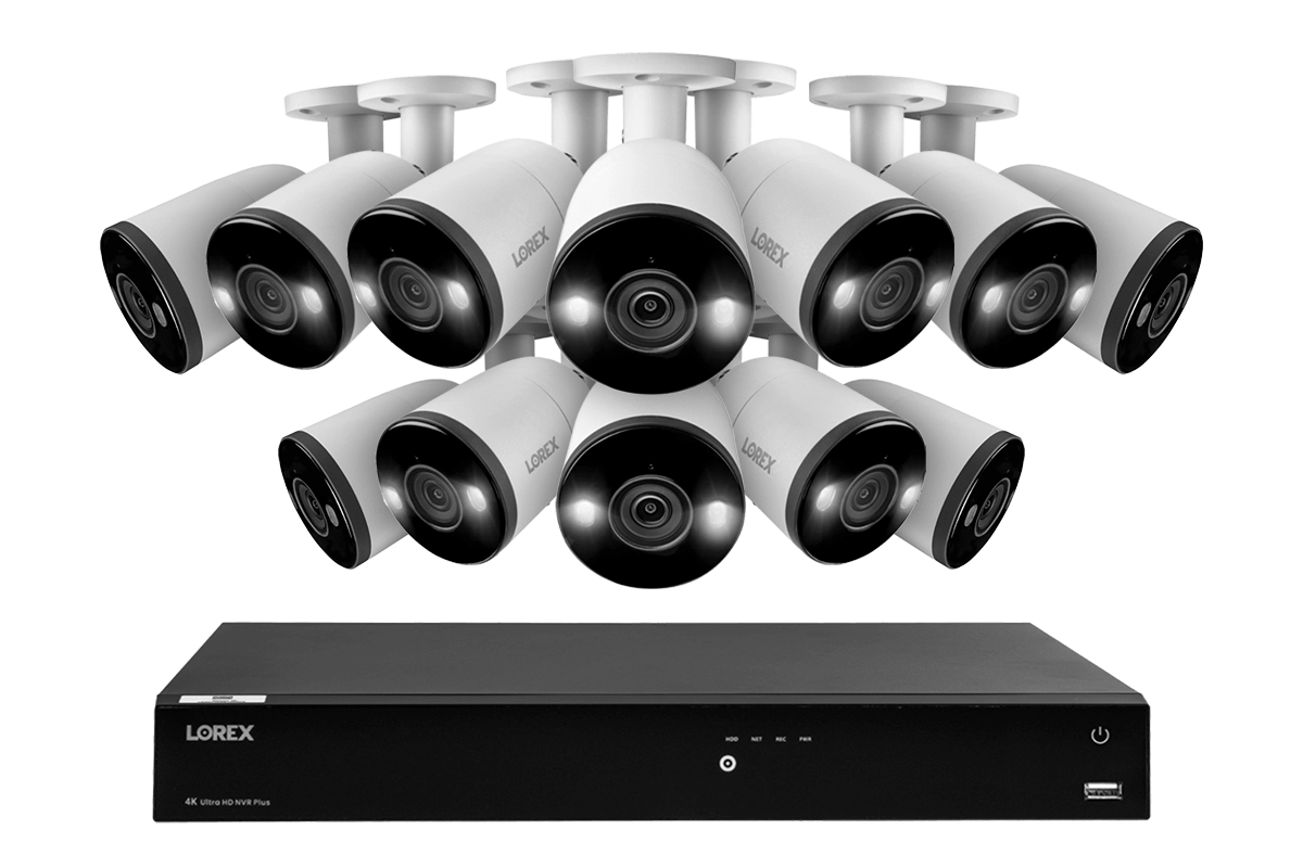 Lorex 4K 16-Ch NVR System, H13 bullet cameras