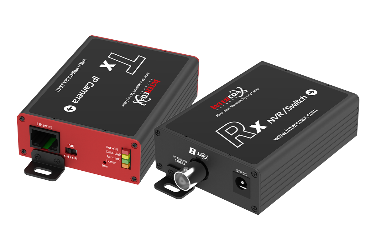 Long Range Ethernet over Coaxial Converter with POE Extender Capability (4000ft end-to-end)