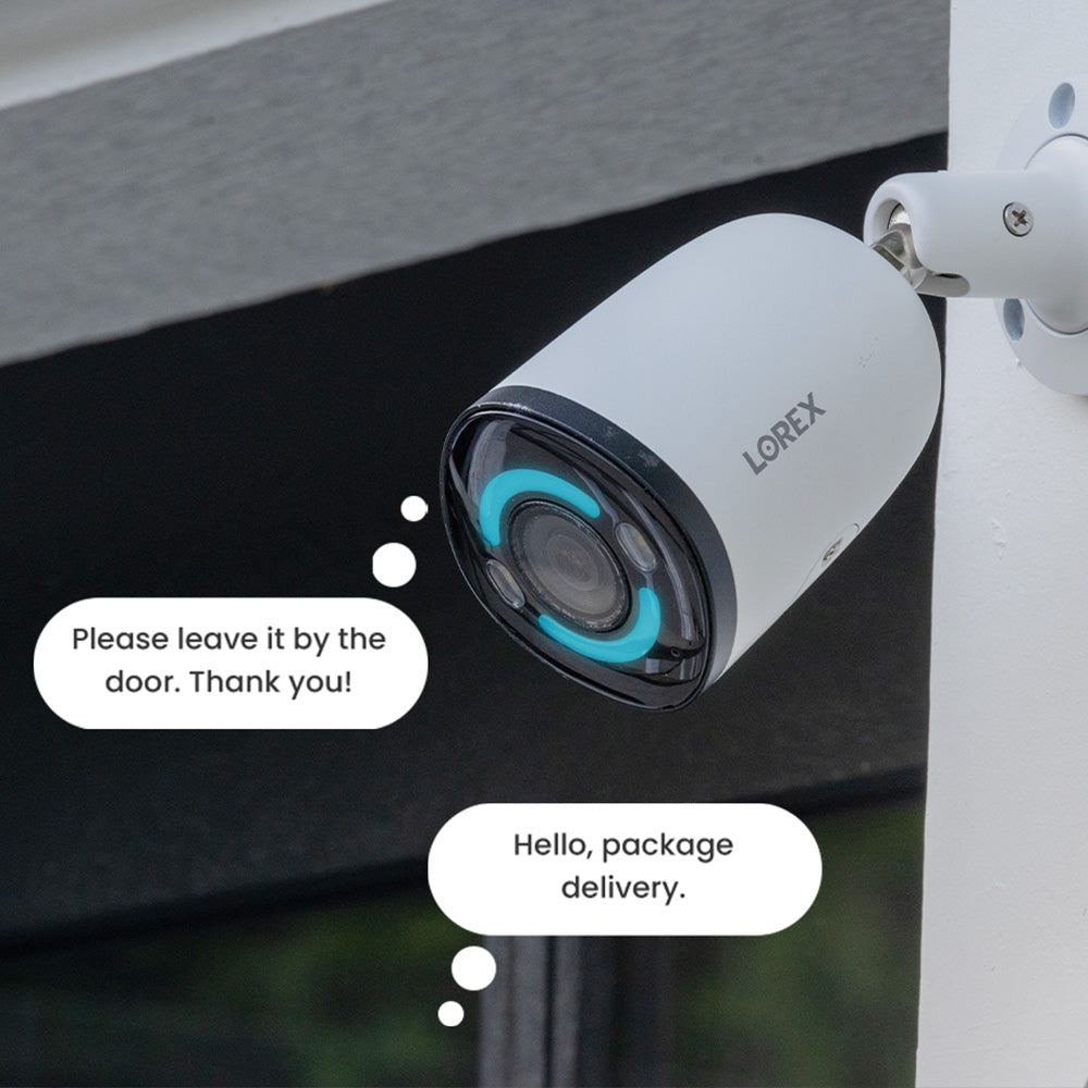Lorex H30 4K+ 12MP IP Wired Bullet Security Camera with Smart Security Lighting