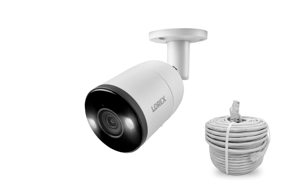 Lorex H13 4K IP Wired Bullet Security Camera with Smart Deterrence and Smart Motion Detection