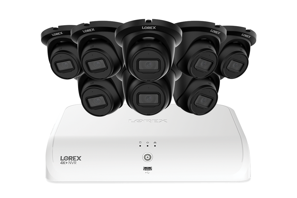 Lorex 4K+ 16-Ch NVR System, eight A4 turret cameras