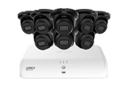 Lorex 4K+ 16-Ch NVR System, eight A4 turret cameras