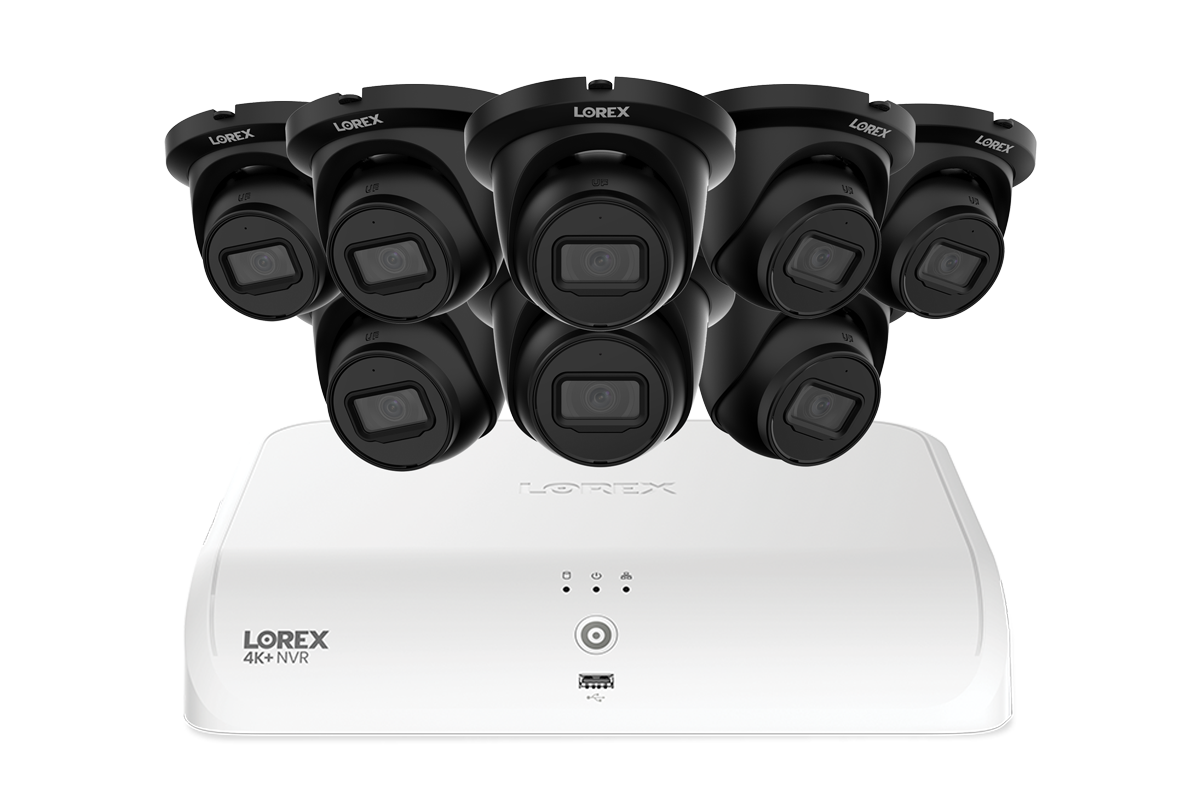 Lorex 4K+ 16-Ch NVR System, eight A4 turret cameras