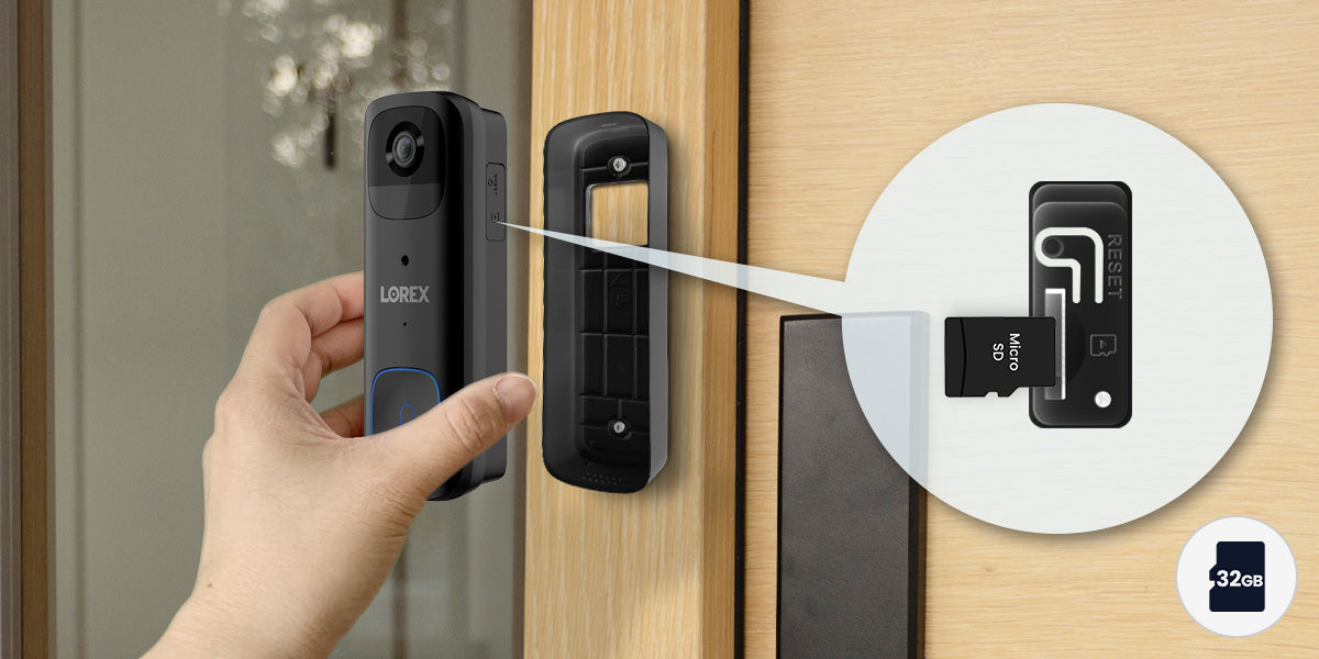 Lorex 2K Battery-Operated Video Doorbell (32GB)