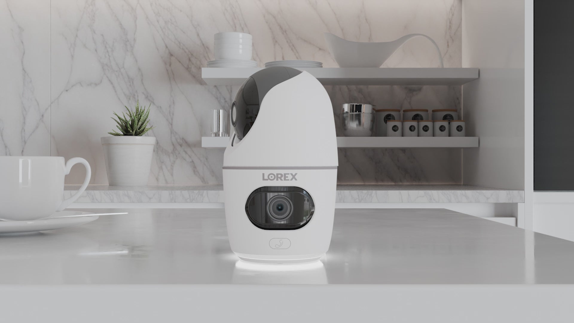 Lorex 2K Dual Lens Indoor Pan-Tilt Wi-Fi Security Camera