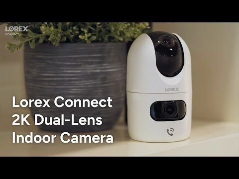 Lorex Connect 2K Dual-Lens Indoor Pan-Tilt Wi-Fi Camera product video