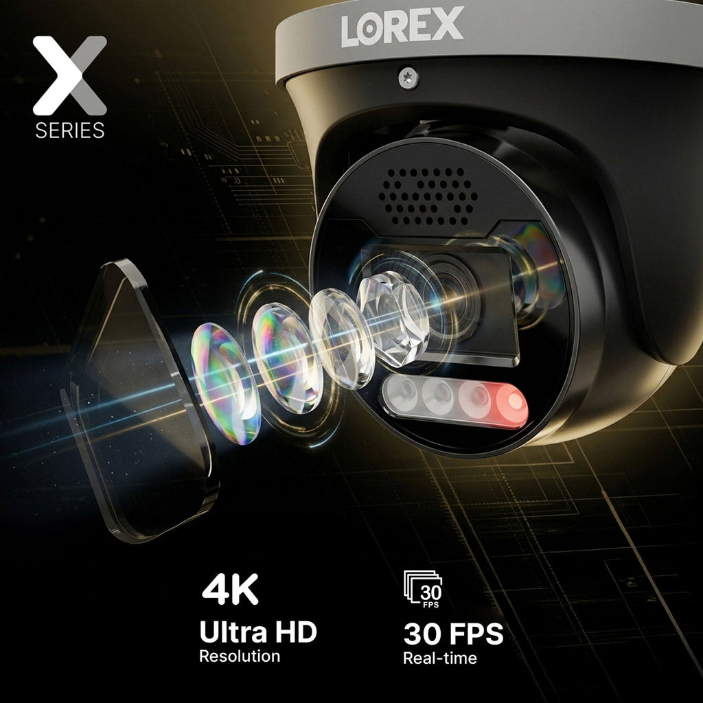 Lorex X5 turret camera 4K resolution detail